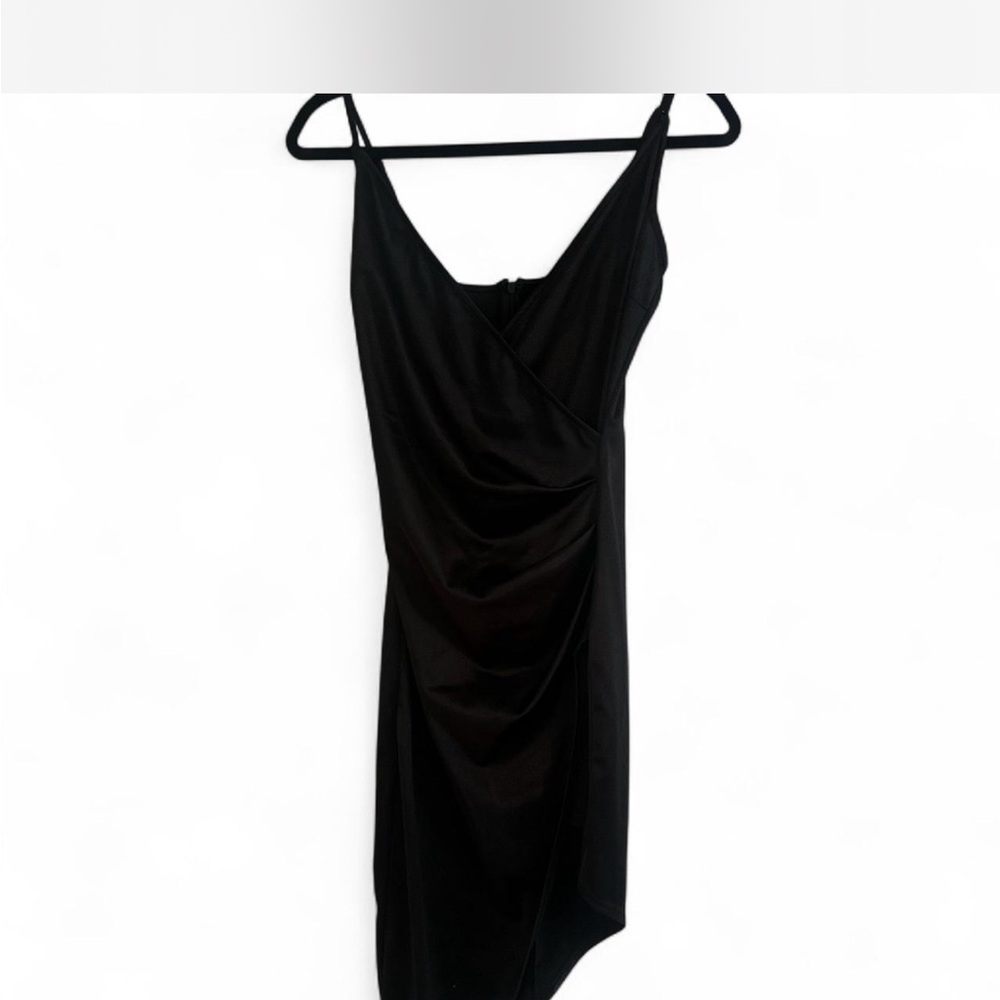 Flattering Black asymmetric Dress